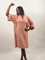 Robe saumon 3/4 - Photo 2