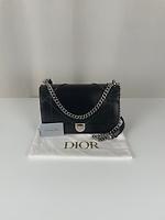 Sac bandoulière Dior Diorama en cuir noir - Photo 2