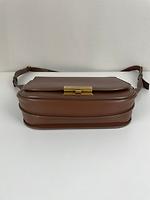 Sac bandoulière Saint Laurent Betty en cuir marron - Photo 7