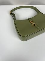 Sac à main Saint Laurent 5 à 7 cuir vert - Photo 8