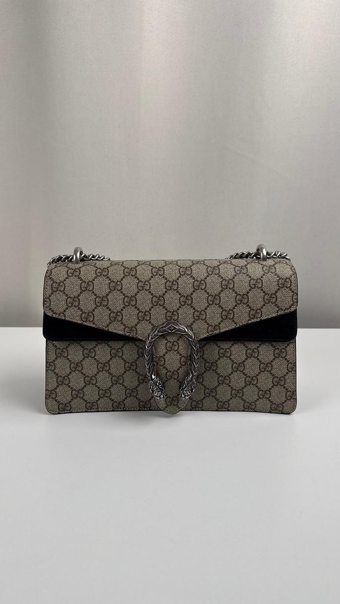 Sac porté épaule Gucci Dionysus en toile GG noire