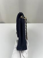 Sac épaule Chanel en tissu vintage bleu nuit - Photo 5
