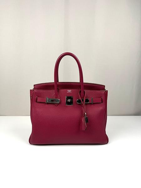 Hermès Birkin 30 Tosca rose pourpre