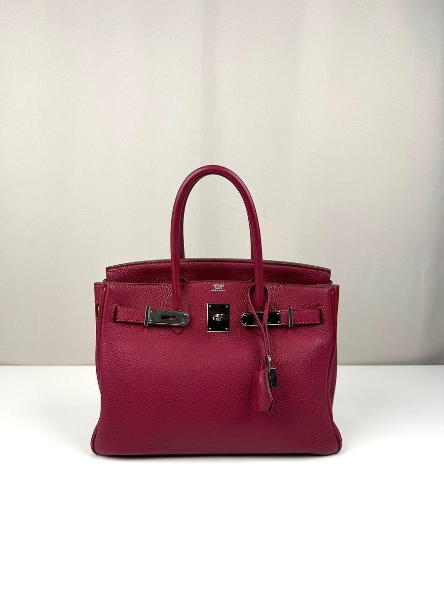 Hermès Birkin 30 Tosca rose pourpre