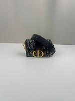 Sac bandoulière Dior 30 Montaigne oblique bleu - Photo 4