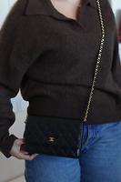 Sac bandoulière Chanel WOC cuir grainé caviar noir - Photo 2