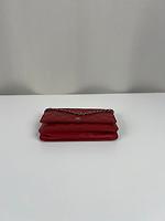 Sac bandoulière Chanel WOC en cuir rouge - Photo 8
