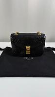 Sac bandoulière Céline C moyen Python Noir - Photo 4