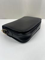 Sac Céline triomphe calèche en cuir noir vintage - Photo 8