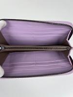 Portefeuille zippé long Bottega Veneta cuir mauve - Photo 10