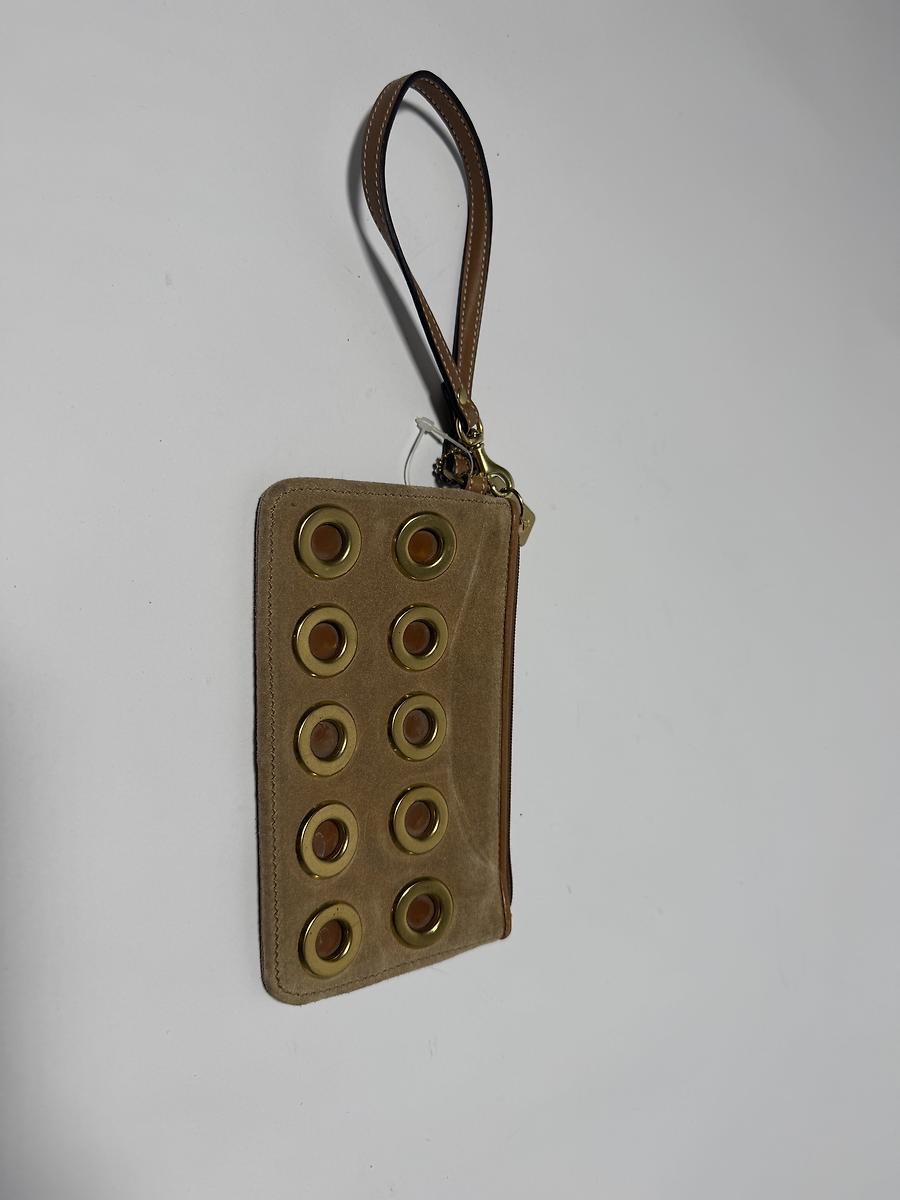 Suede Eyelet Large Phone Wristlet 