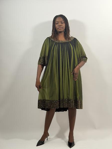 3/4 length dress