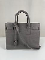 Sac de Jour small en cuir embossé gris Saint Laurent - Photo 1