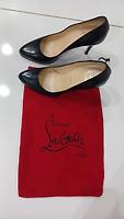 Escarpins Christian Louboutin "Décolleté 868" en Cuir Jazz 38,5 - Semelles neuves (Minuit moins 7) - Photo 1