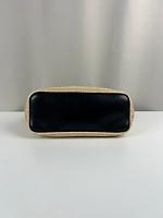 Sac cabas Saint Laurent en raphia et cuir noir - Photo 9