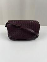 Sac bandoulière Bottega Veneta en cuir Intrecciato bordeaux - Photo 4