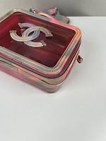 Sac bandoulière Vanity Chanel PVC et cuir rose - Photo 8