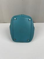 Sac Hermès Picotin 18 Bleu turquoise bijouterie palladium - Photo 5
