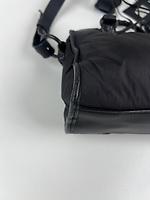 Sac bandoulière Balenciaga City petit modèle en nylon noir et cuir - Photo 8