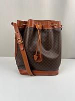 Sac seau Céline toile Macadam marron - Photo 1
