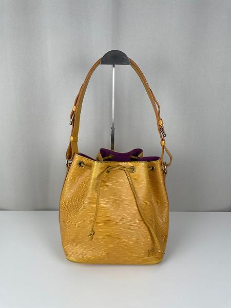 Sac seau Louis Vuitton Noé PM cuir épi jaune