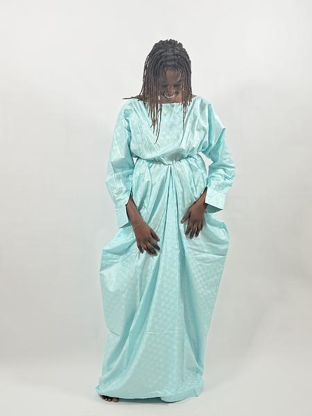 Getzner blue-brown skirt set