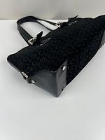 Sac Mini Cabas Céline en nubuck et cuir noir - Photo 7