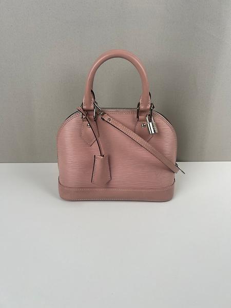 Sac Alma BB en cuir Épi rose clair