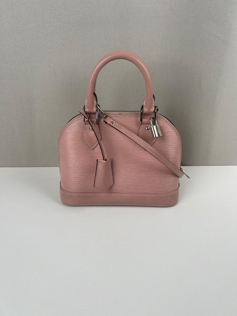 Sac Alma BB en cuir Épi rose clair