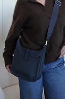 Sac bandoulière Hermès Evelyne 23 en cuir Gris Misty - Photo 3