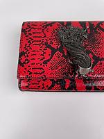 Sac Saint Laurent Kate effet python cuir rouge - Photo 9