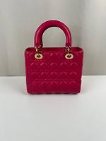 Sac Lady Dior rose taille medium - Photo 5
