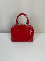 Louis Vuitton Alma BB en cuir verni rouge - Photo 5