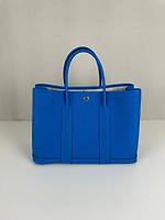 Hermès Garden Party 30 Veau Négonda Bleu hydra - Photo 4