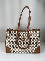 Sac cabas Céline tissu et cuir - Photo 1