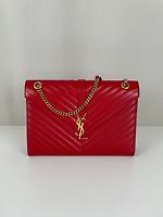 Saint Laurent sac Enveloppe en cuir rouge - Photo 1