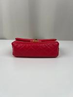Sac bandoulière Chanel Mini Timeless en cuir rose - Photo 7
