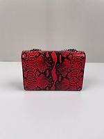 Sac Saint Laurent Kate effet python cuir rouge - Photo 4
