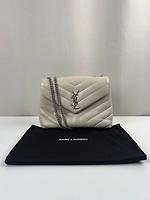 Saint Laurent petit Loulou en cuir beige - Photo 4