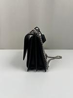 Sac bandoulière Saint Laurent Sunset taille medium cuir noir - Photo 9