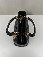 Sac à main Lady Dior medium cuir noir vintage - Photo 8
