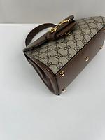 Sac Gucci Horsebit en toile GG et cuir avec anse supérieure - Photo 8