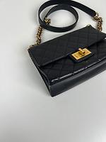 Sac bandoulière Chanel Rita en cuir grainé noir - Photo 8