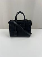 Sac de Jour Saint Laurent noir nano cuir croco embossé - Photo 1
