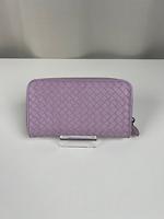 Portefeuille zippé long Bottega Veneta cuir mauve - Photo 1