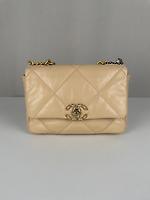 Sac Chanel 19 beige bijouterie dorée - Photo 7