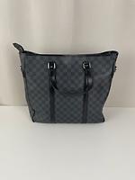Sac Louis Vuitton Tadao toile damier graphite gris - Photo 3