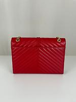 Saint Laurent sac Enveloppe en cuir rouge - Photo 6