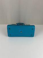 Saint Laurent Sac de Jour small en cuir bleu turquoise - Photo 10