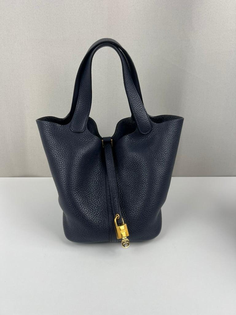 Sac Hermès Picotin 22 Bleu nuit